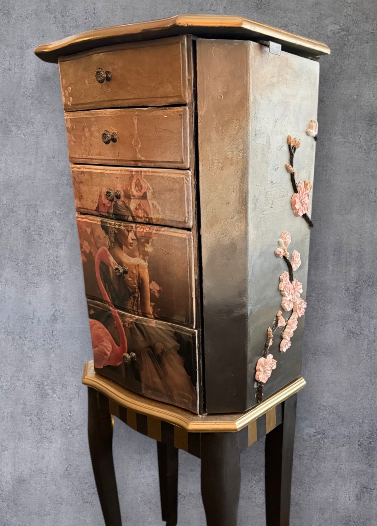 Flamingo and Ballerina Jewelry Armoire